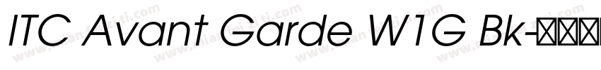 ITC Avant Garde W1G Bk字体转换